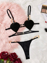 Romantic French Style Heart Strap Lingerie