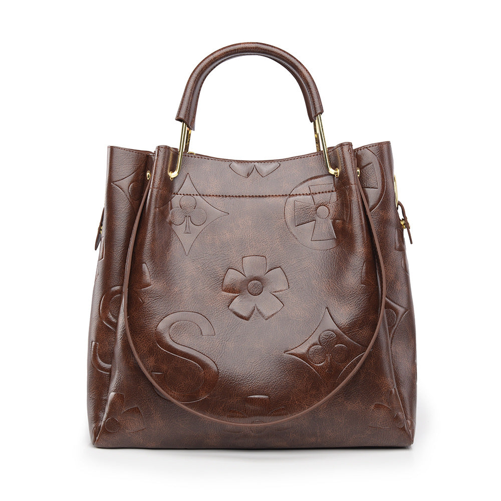Women’s Embossed Large Capacity Tote Bag