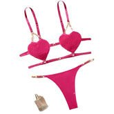 Romantic French Style Heart Strap Lingerie