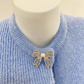 Chic Knit Cardigan with Bow