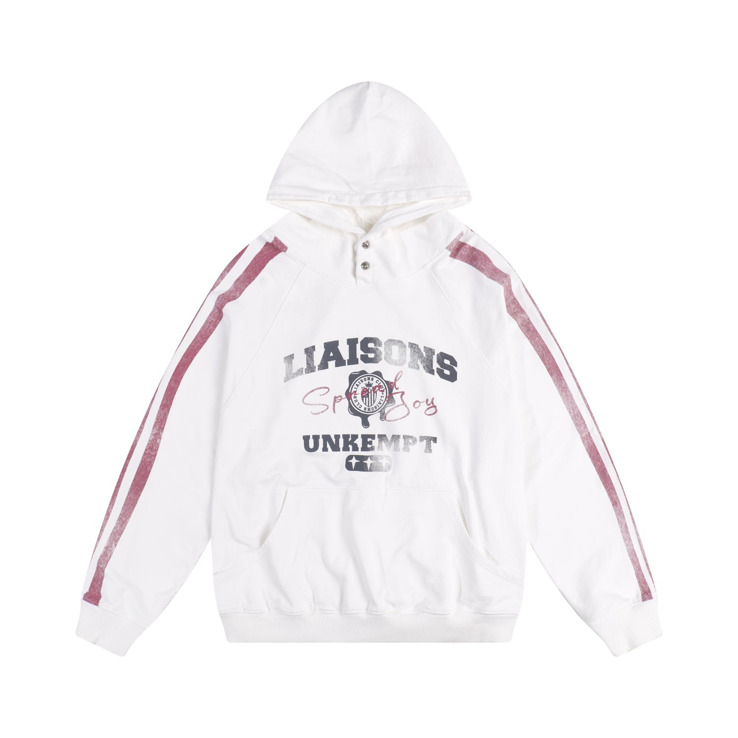 Vintage Dirty Print Hooded Sweatshirt