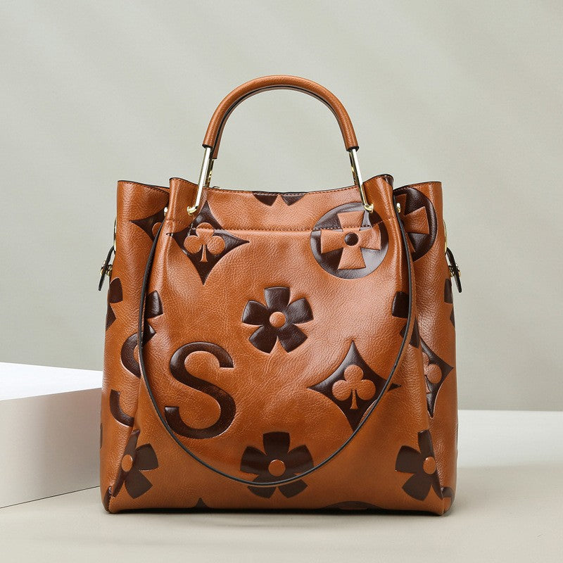 Women’s Embossed Large Capacity Tote Bag