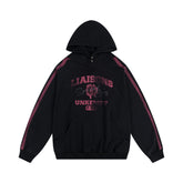 Vintage Dirty Print Hooded Sweatshirt