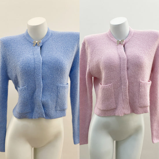Chic Knit Cardigan with Bow