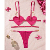Romantic French Style Heart Strap Lingerie