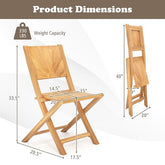 Folding Patio Chairs with Inclined Backrest