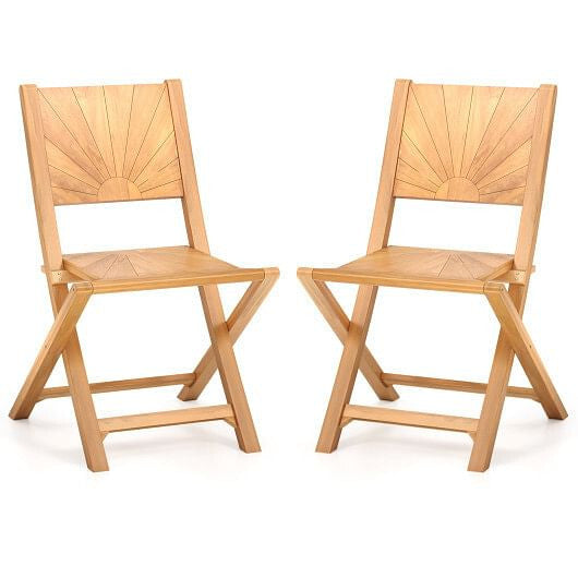 Folding Patio Chairs with Inclined Backrest