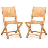 Folding Patio Chairs with Inclined Backrest